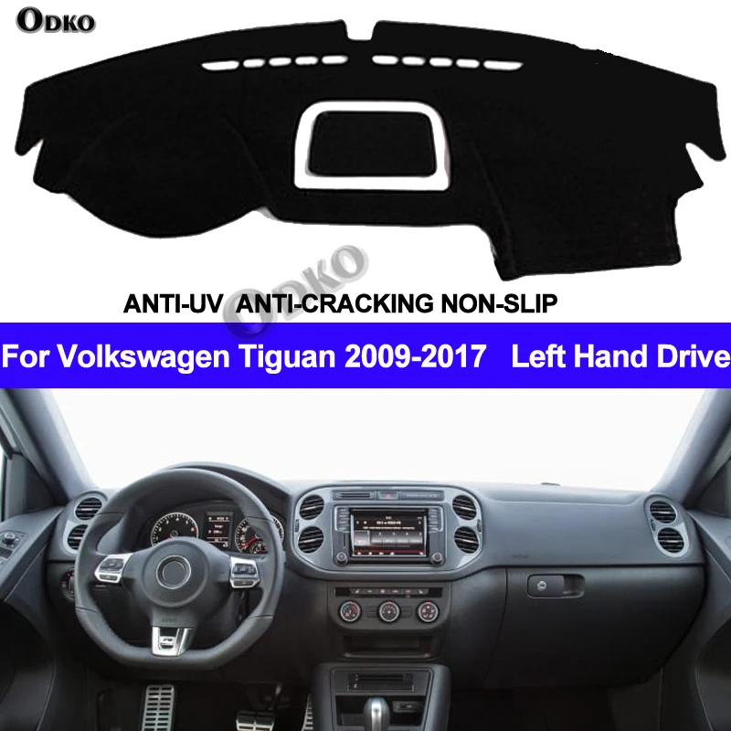 Car Dashboard Cover For Volkswagen VW Tiguan 2009 - 2014 2015 2016 2017 Dash Mat Dash Pad DashMat Carpet ANti-UV NON-Slip