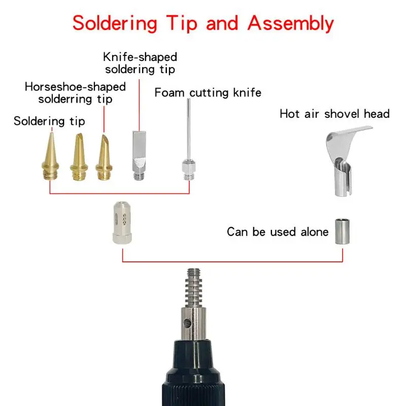 Quick Heat Ignition Welding Head Gas Soldering Iron Head Butane Gas Soldering Iron Kit Gas Welding Kit Welding Torch Pen Tool