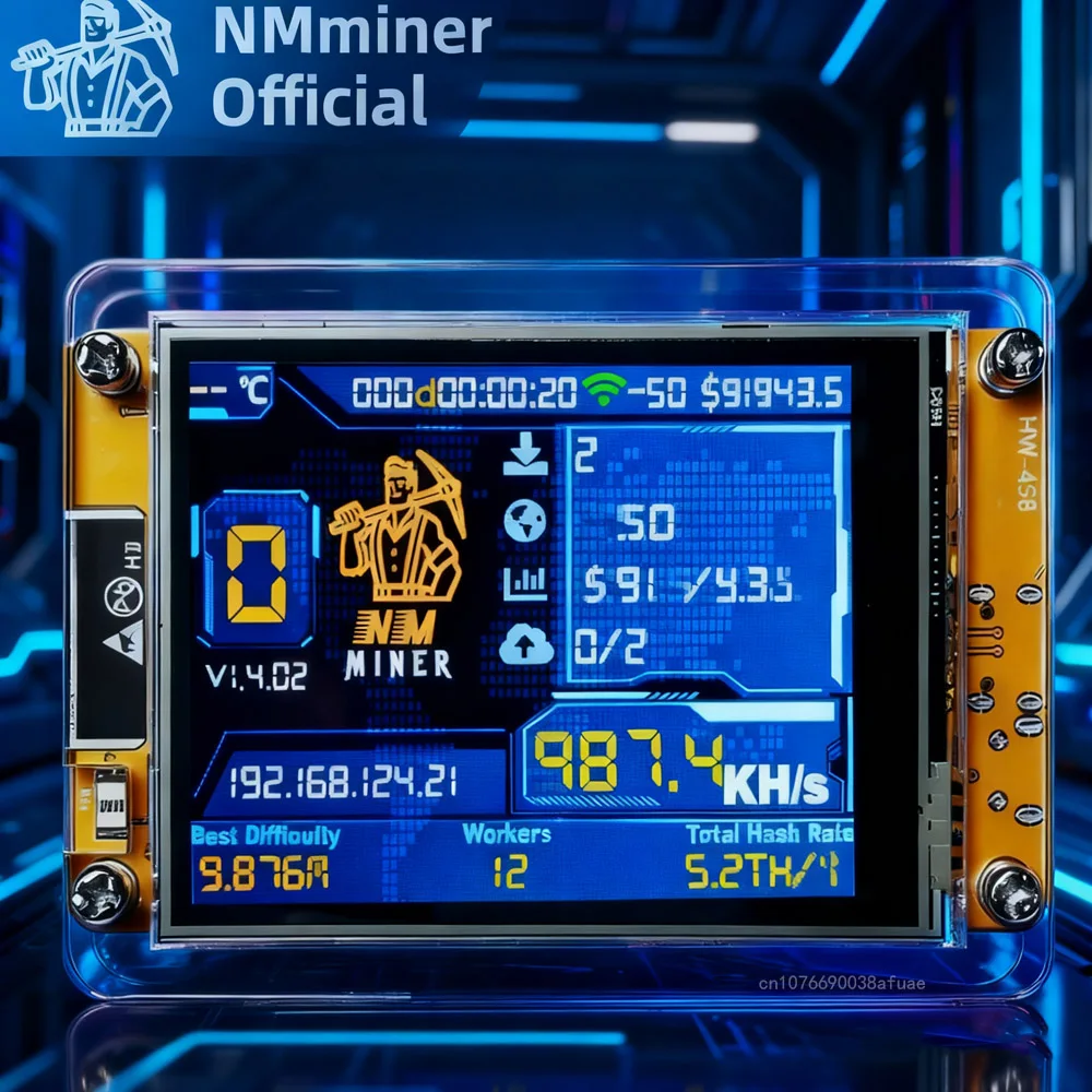 NMMiner NerdMiner V2 960KH/s Bitcoin Hashrate Lucky Miner ESP32 2.8 بوصة شاشة ذكية تشفير منفرد اليانصيب ESP32-2432S028R غرفة نوم #2