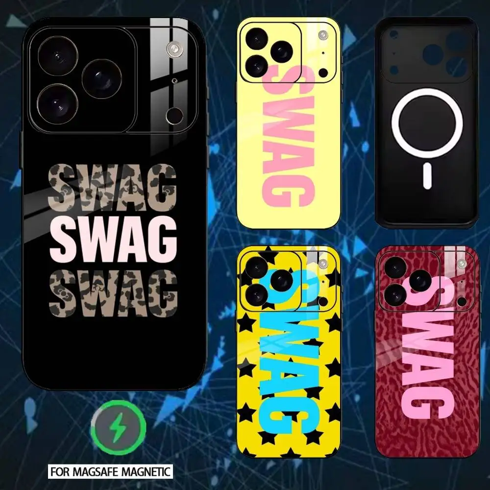 

Роскошный чехол для телефона в стиле Y2K SWAG для iPhone 17/16/15/14/13/12/Plus/Pro/Max с поддержкой магнитной беспроводной зарядки