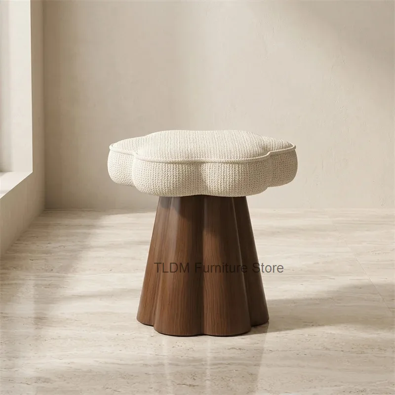Retro Designer Shoe Ottoman Modern Nordic Compact Footrest Entrance Hall Living Seating Upholstered Dresser Stool Room Accent