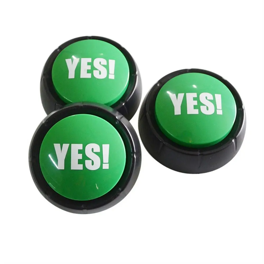 Communication Yes No Button Funny Sound Prop Game Show Answer Buzzers Team Talking Multifunctional Maybe Sorry Button Classroom