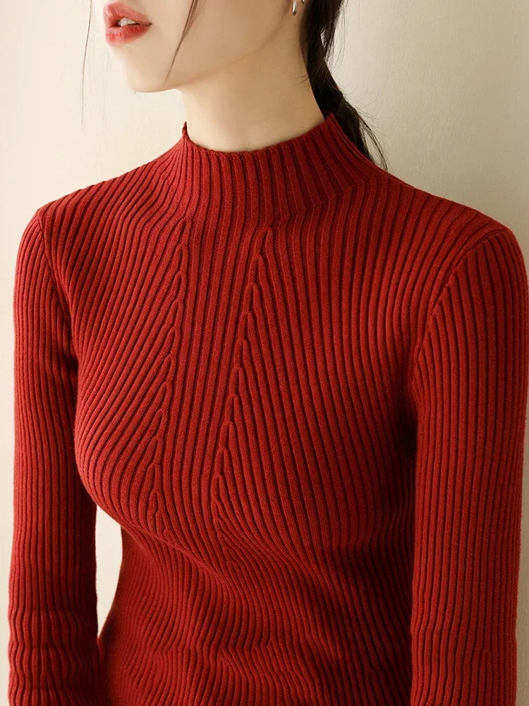 

Korea Autumn Winter Turtleneck Sweater Women Fashion Chic Tops Women Knitted Pullovers Long Sleeve Jumper Pull Femme Clothing