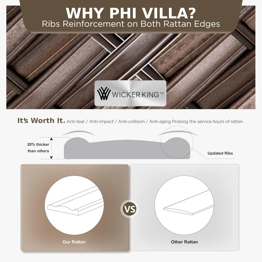 9-Piece Patio Furniture with Fire Pit Table Set Sectional Sofa Outdoor Oversized Waterproof Rattan Patio Set with Cushioned