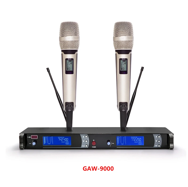 

GAW-9000 Top selling in Ablibaba microphone wireless professional uhf True Diversity wireless microphone