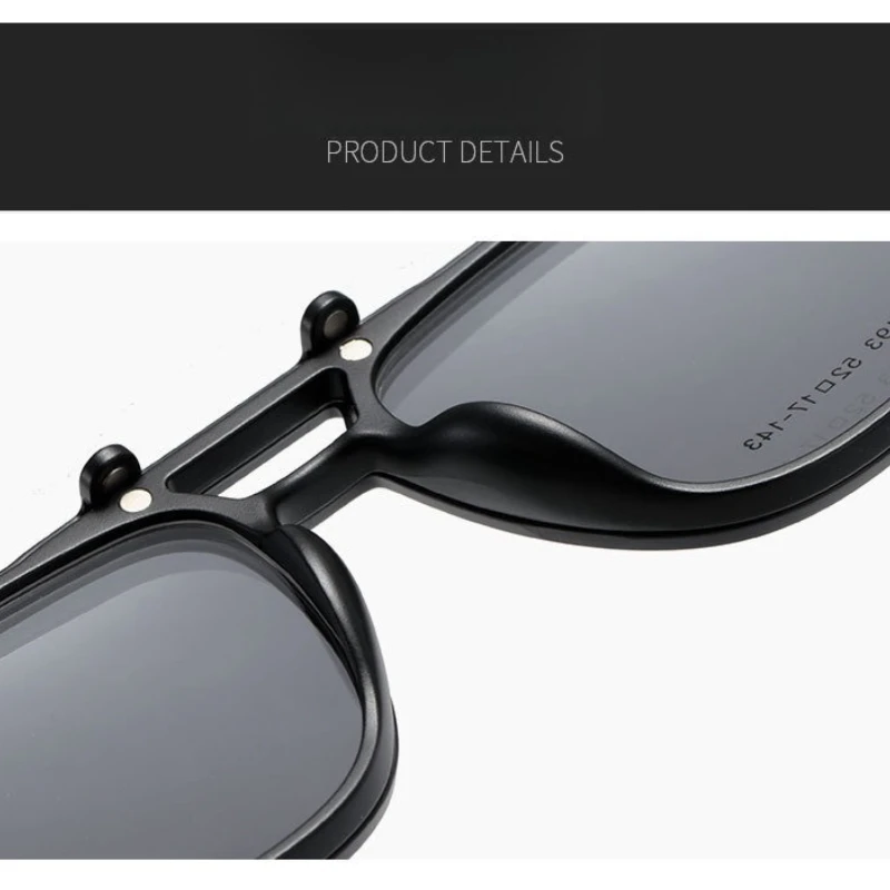 GJ OPTICIAN جديد مزدوج شعاع المغناطيسي مرآة الاستقطاب كليب النظارات الشمسية الرجال مكافحة الضوء الأزرق القراءة قصر النظر النظارات الطبية