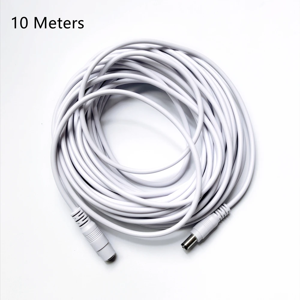 DC Extension Cable 3M 5M 10M 20M 30M 5.5x2.1mm Female to Male Plug for 12V 5V 24V Power Adapter Cord Home CCTV Camera LED Strip