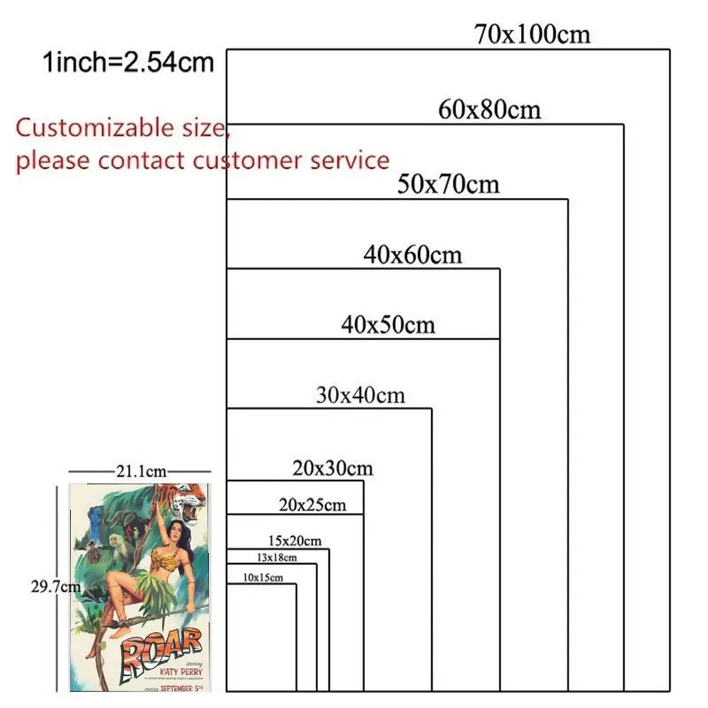 ملصق المغني K-Katy P-Perry HD أنيمي موضوع ساخن المغني/OST/الفيلم مقاوم للماء عصا ذاتية ديكور المنزل #6