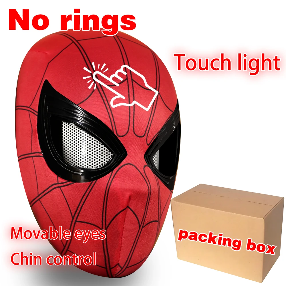 Spiderman Masker Ogen Beweegbare Afstandsbediening Peter Parker Spiderman speelgoed kinderen Halloween Cosplay Kostuum Masker Kerstcadeaus