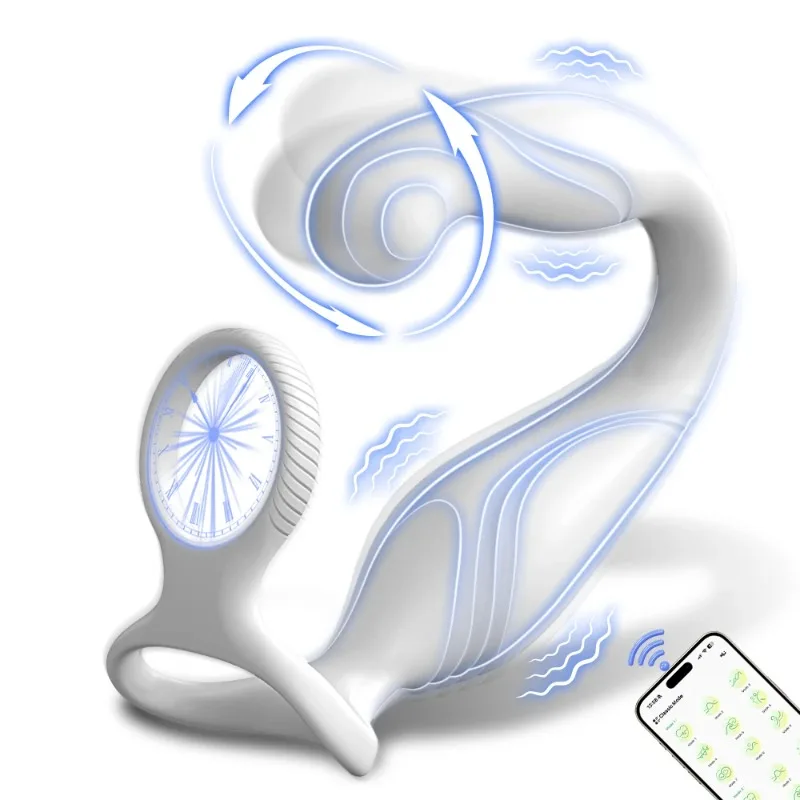 2026 New Control Vibrating Cock Ring Dual Prostate Massager Anal Butt Plug Multi Vibration Modes Intimate Massage Toy For Men