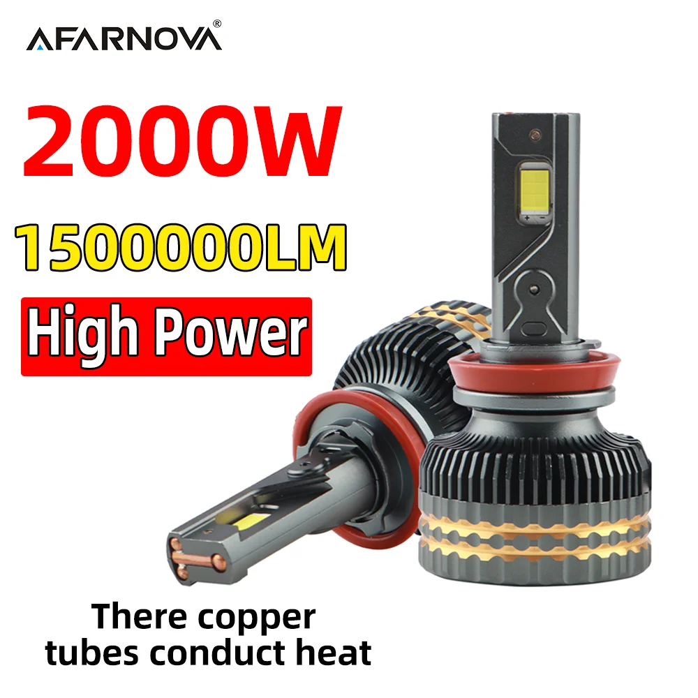 

H11 LED Headlight H8 H9 H11 4775 CSP Chips LED Car Bulbs 1500000LM 2000W 6000K Fog Lamp Spotlight Canbus 12V