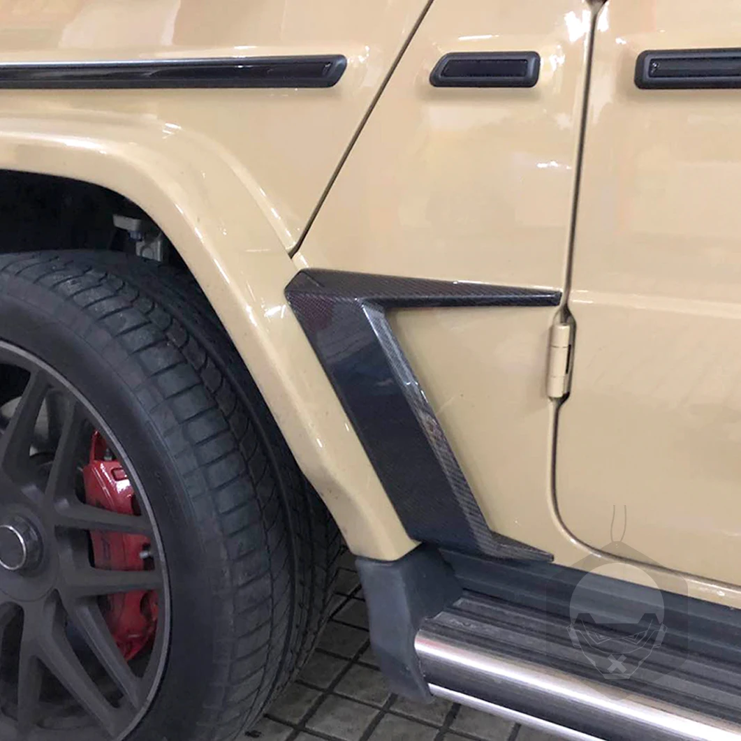 For Mercedes-Benz G-Class G63 AMG G500 G550 W464 2019-2024 Carbon Fiber Side Fender Vent Splitter Fin​ Cover Car Accessories
