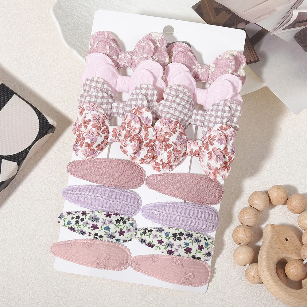 16 Stück/Set, süße Haarspangen mit Schleifenmuster und BB-Clips, Haaraccessoires, geeignet für Kinder, Babys und Mädchen, als Geschenk. – Detail 9