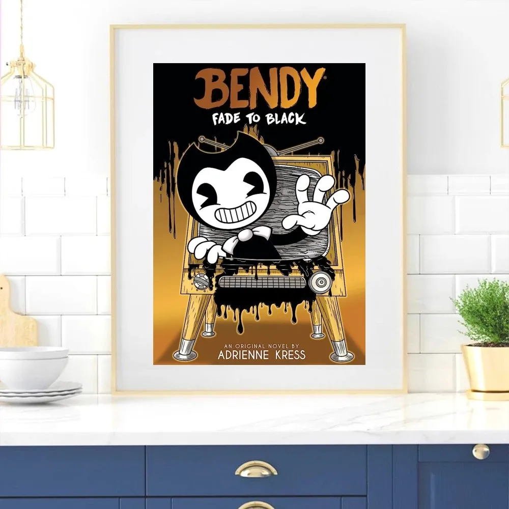 Game B-Bendy And the ink M-Machine Poster Home Room Decor Livingroom Bedroom Aesthetic Art Wall Painting Stickers