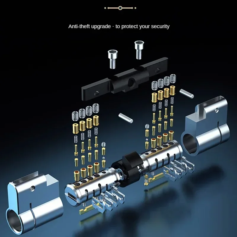 Imagem -06 - Cilindro de Bloqueio de Porta Anti-roubo Personalizado Personalizar a Mesma Chave para Abrir Todo o Cilindro Padrão Europeu Super-nível Chaves