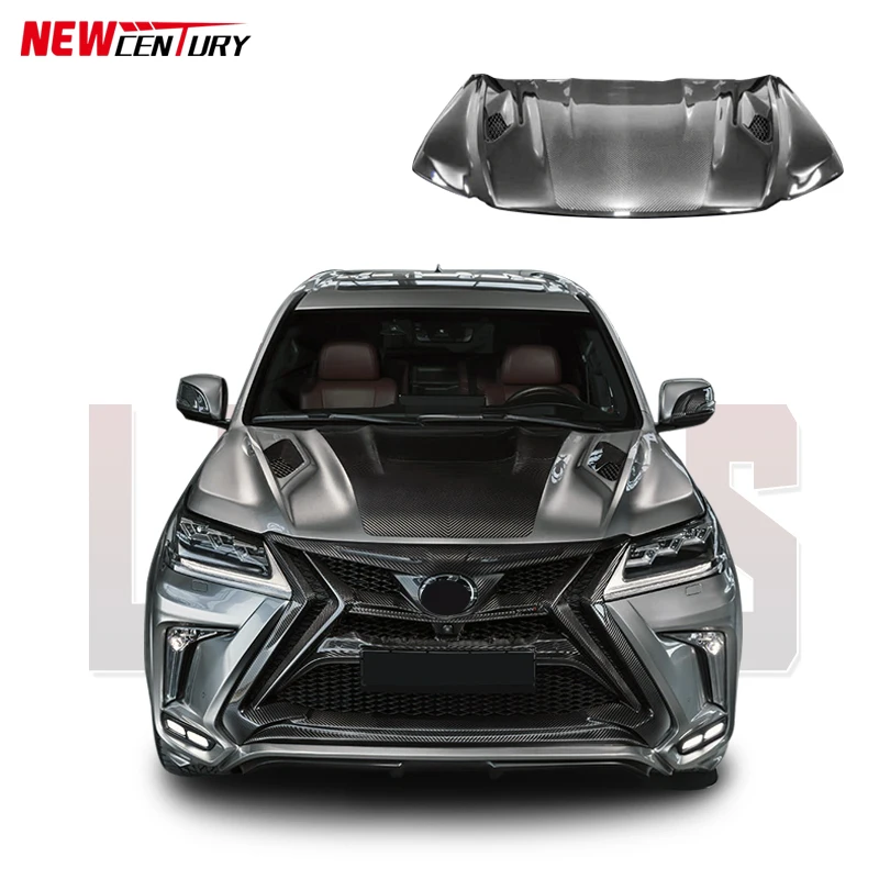 

Suitable For 2016-2021 Lexus LX570 Modified Carbon Fiber Engine Hood, Perforated Engine Hood For Automobiles