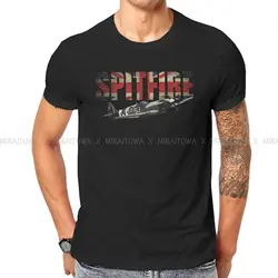 Spitfire Men's TShirt Supermarine Union Jack Uk Flag Individuality T Shirt Original Streetwear New Trend