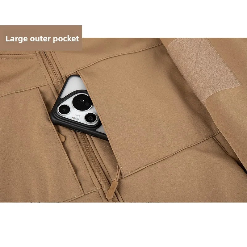 Men's Special Ops Military Tactical Soft Shell Winter Warm Fleece Lined Jacket Detachable Hood Coat Hiking Snowboard Windbreaker
