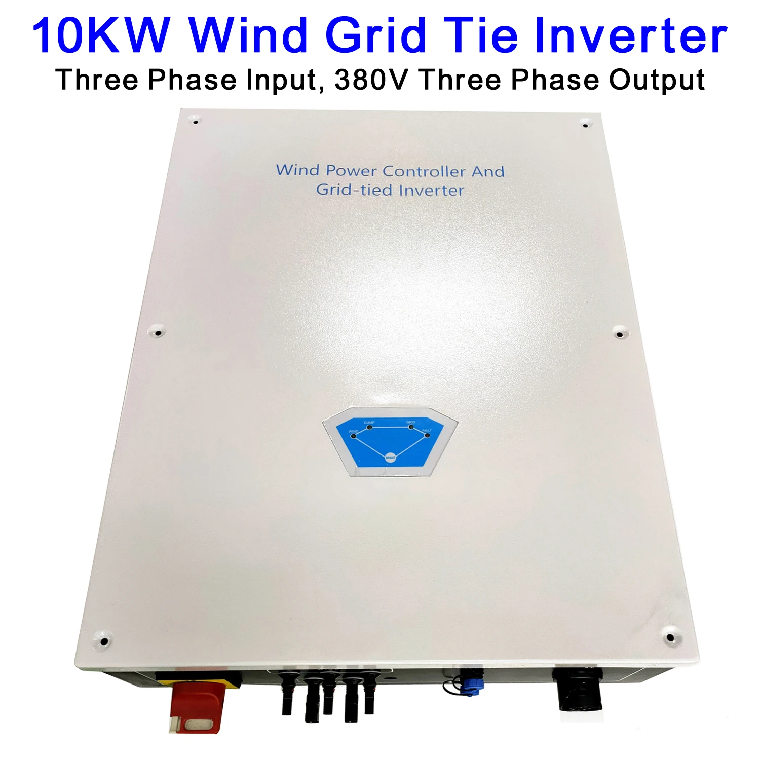 10KW On Grid Wind Inverter Three Phase 380V 50Hz/60Hz 10000W Power Grid-Tie MPPT With Switch, Dump Load, Optional RS485