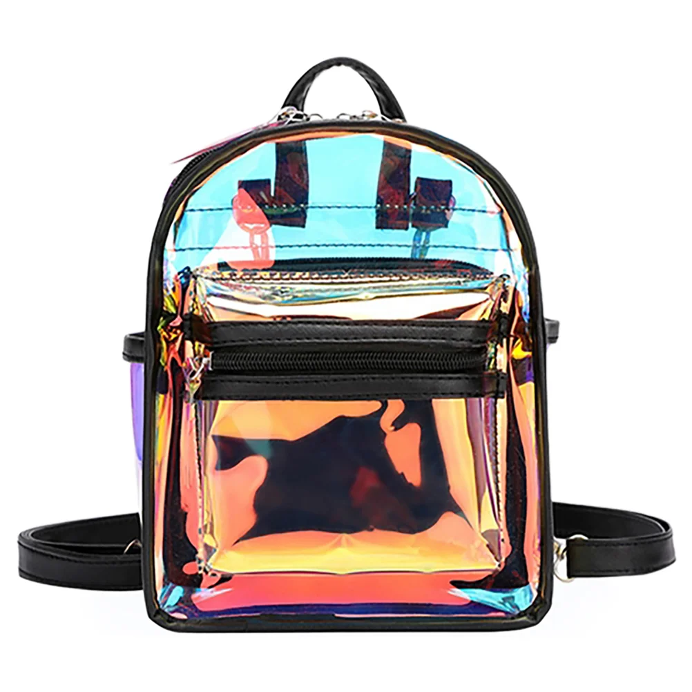 Jelly Backpack Luminous Purse Purses Clear Plastic Iridescent for Girls Messenger Bag Metallic Pvc Ladies