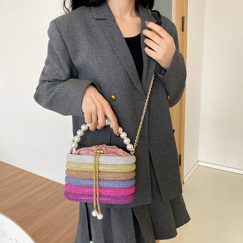 sac de luxe femme sac a mains femme pochette soirée femme MOODS-Sacs à main de soirée de luxe pour femmes, sac à bandoulière JOCrossbody, pochette QueParty, perles absorbe ouissantes, sacs à main de créateurs, 2023