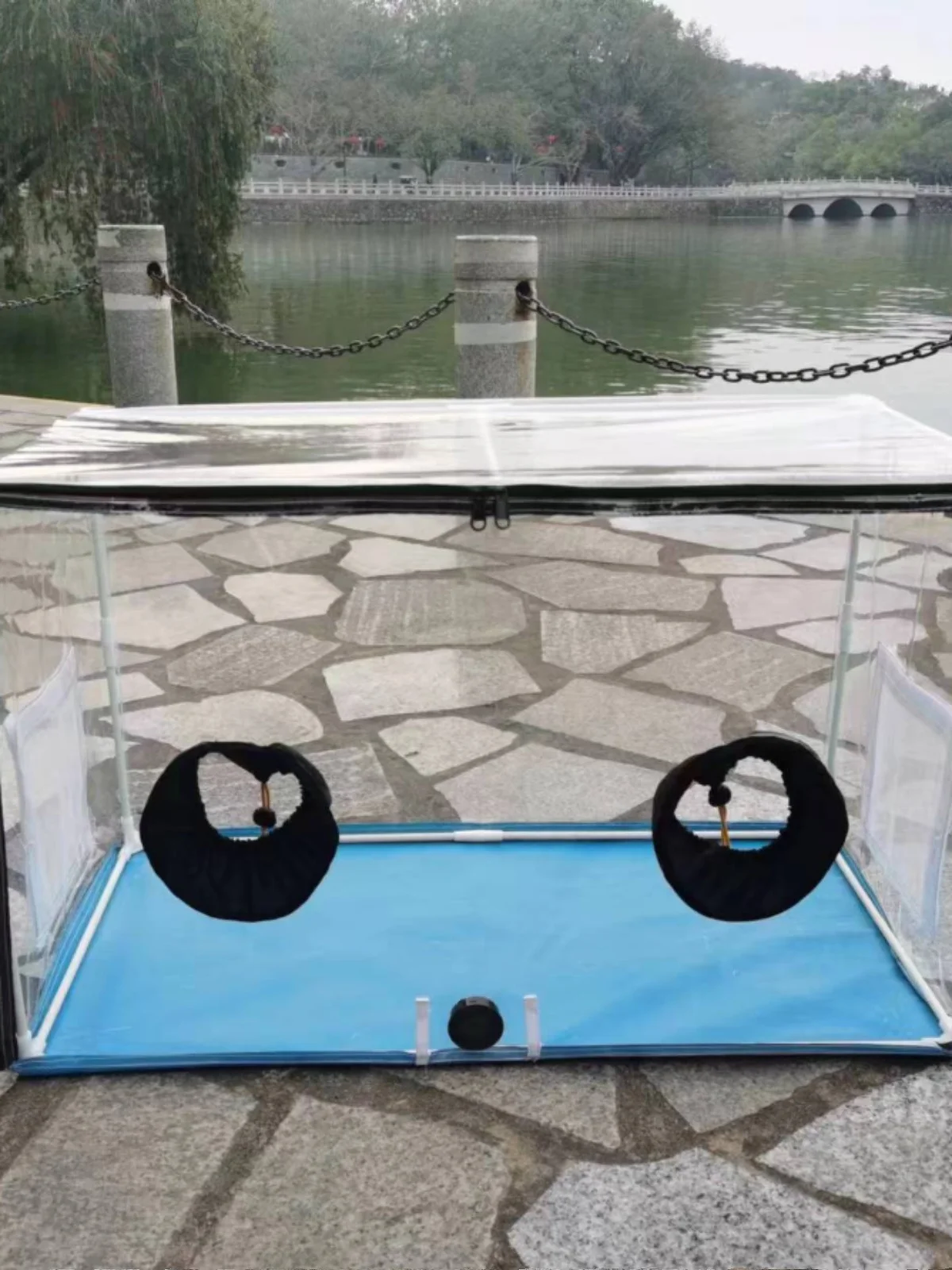 Mushroom planting blue waterproof static air box portable