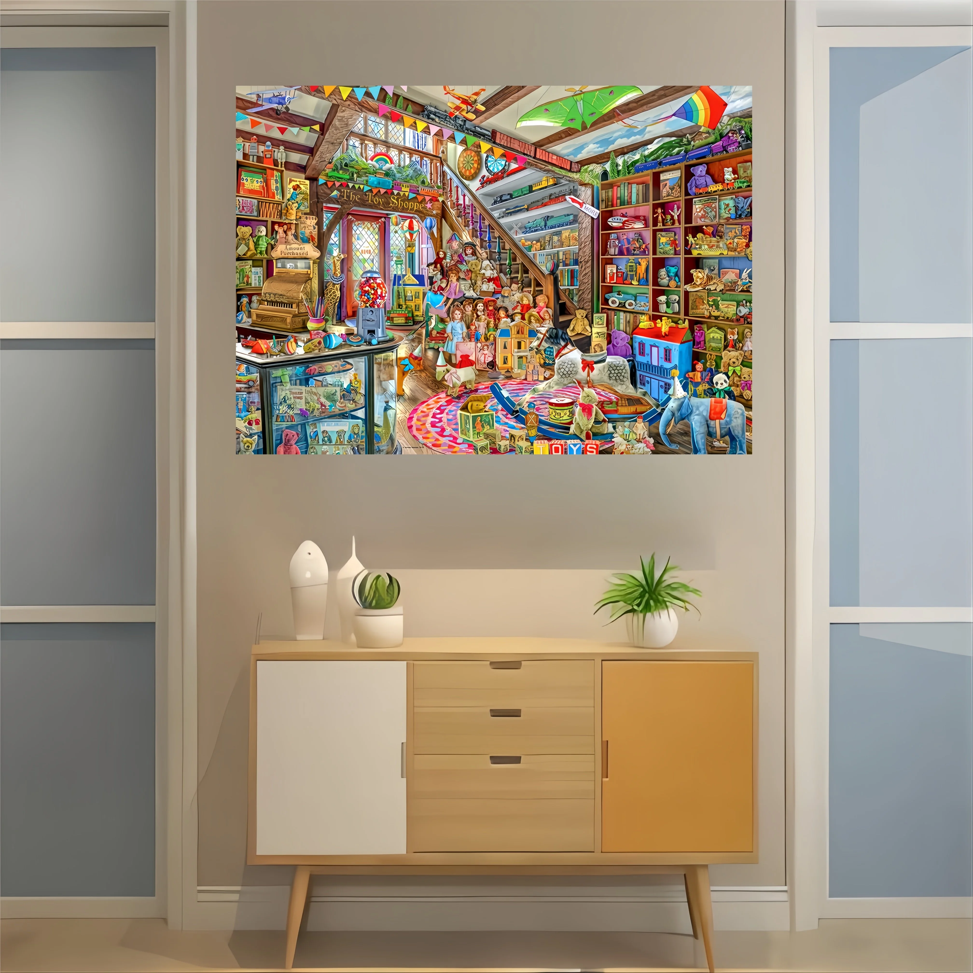 Toy Store Theme 1000pcs Jigsaw Puzzle for Adults, High-Quality Paper Material, Vivid Colors, Finished Size 50.04x69.85 cm