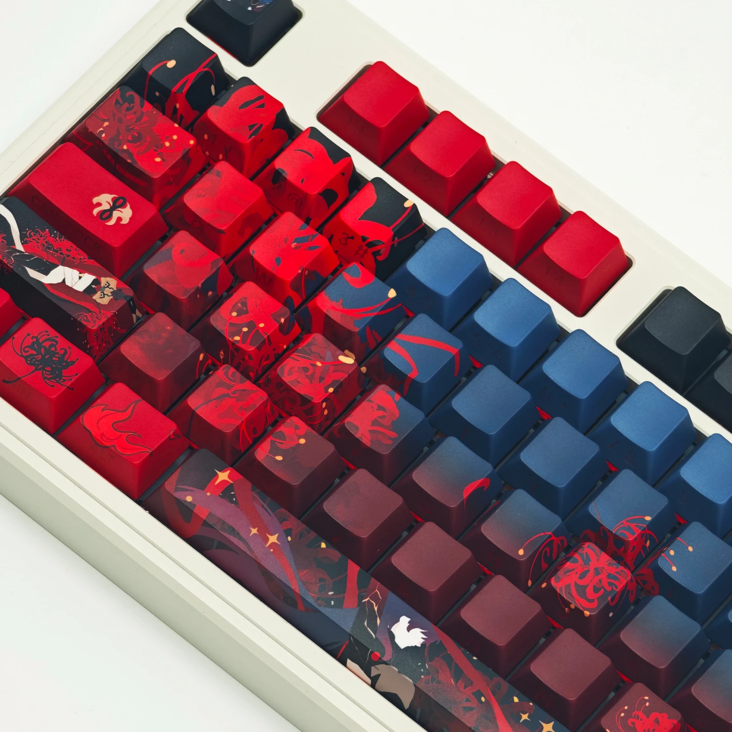 MAIMOOO Honkai: Star Rail Blade Keycaps Cherry Profile PBT Custom Side Engraved Anime Game Keycap for Mechanical Keyboard Gifts