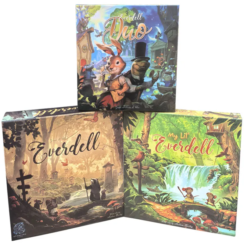 Large Size Everdell English Version Tabletop Game Fairy Valley Animal City Card Game Party Game Board Game