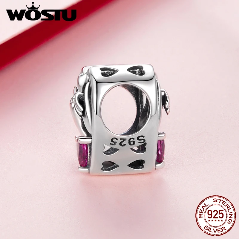 WOSTU 925 فضة الأسرة مجوهرات سلسلة الأم وابنتها سحر شقيقة الخرز الملاك الحارس قلادة صالح سوار ذاتي الصنع جديد