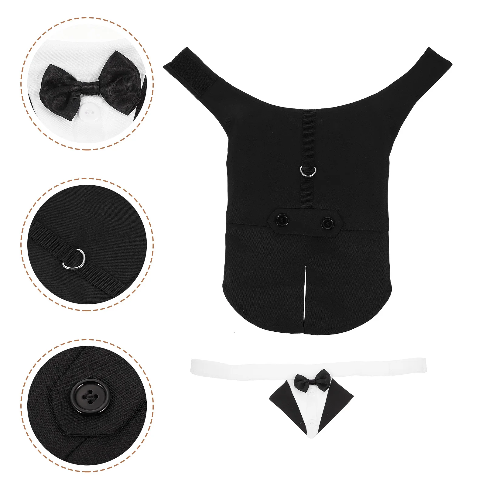 

1Set Puppy Formal Clothes Dog Tuxedo Suit Bandana Bow Tie Pet Wedding Party Outfit Dog Wedding Outfit Pet Formal Dress