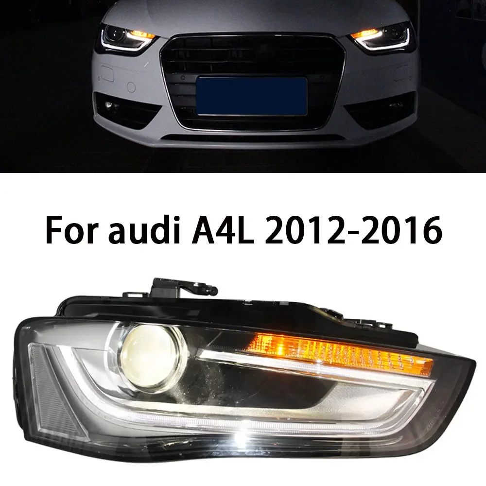 

Автомобильные фары для Audi A4 B8.5, светодиодные фары 2013-2016, фары A4L DRL, указатель поворота, дальний свет, линза проектора «ангельский глаз»