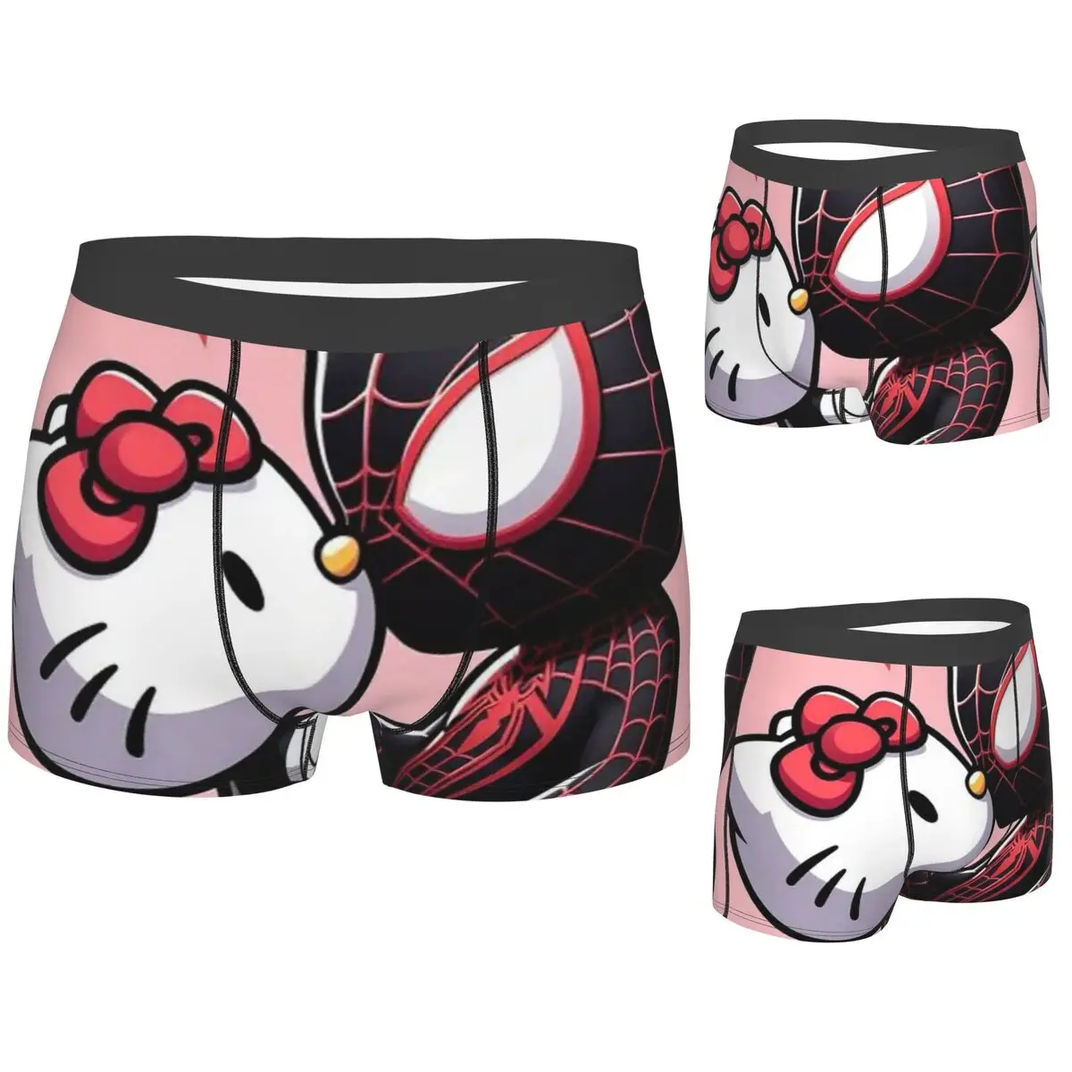 

Boxer Underpants Shorts Hello Kitty Spiderman Panties Men's Soft Underwear for Homme Man Boyfriend Gifts