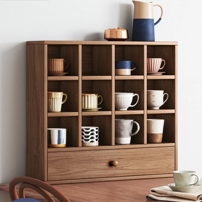 Desktop Bookshelf Simple Multi-Layer Storage Rack Living Room Desktop Storage Shelves Cup Holder Wall Home Duobao Grid Cabinet