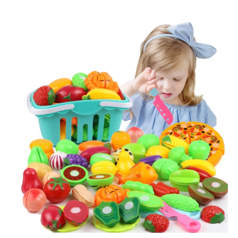 10PC /Set Plastic Kitchen Toy Fruit Vegetable Cutting Kids Pretend Play Toy Educational Cook Cosplay Kitchen Toys