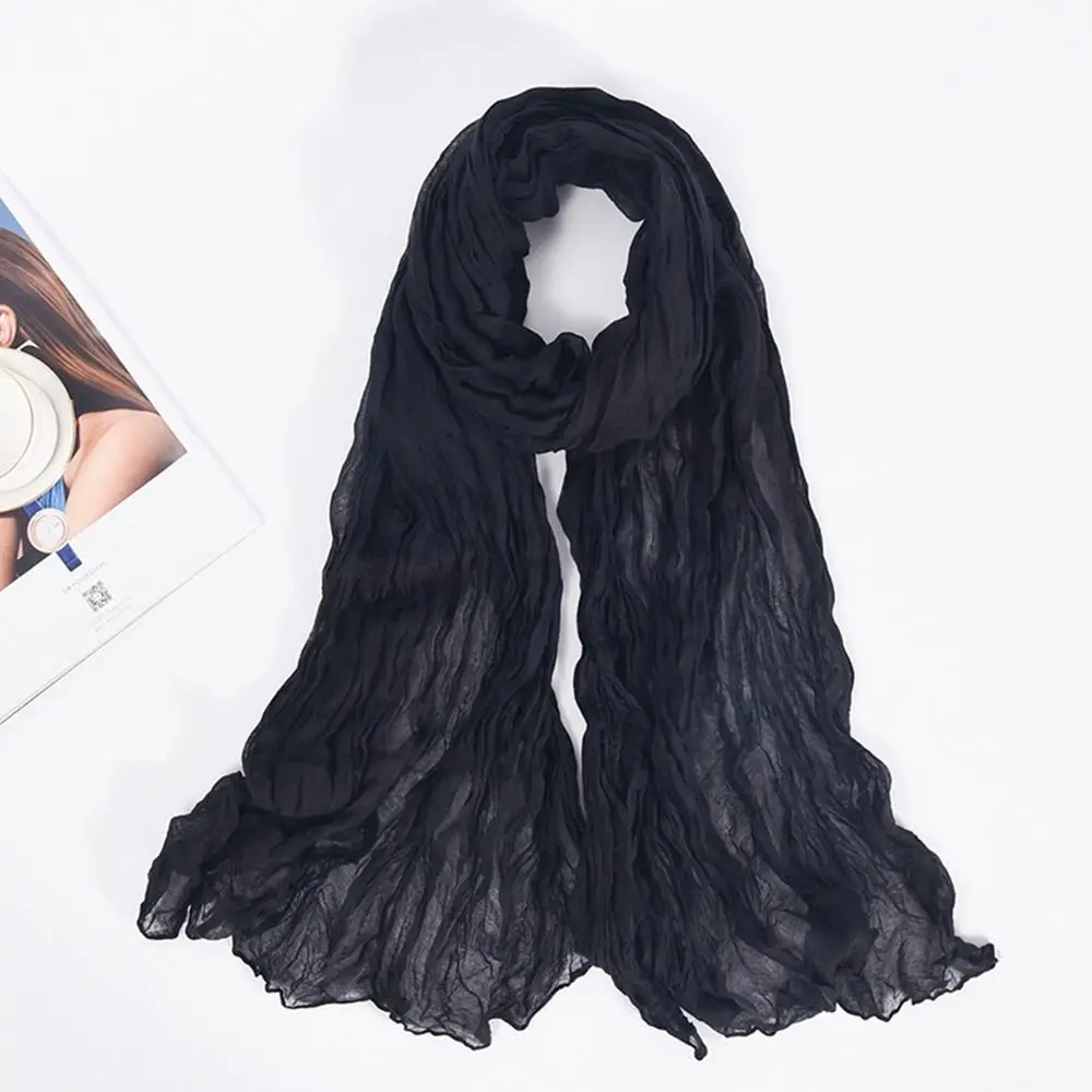 Sciarpa di protezione solare estiva Scialli lunghi morbidi Hijab avvolgente sottile per donna uomo