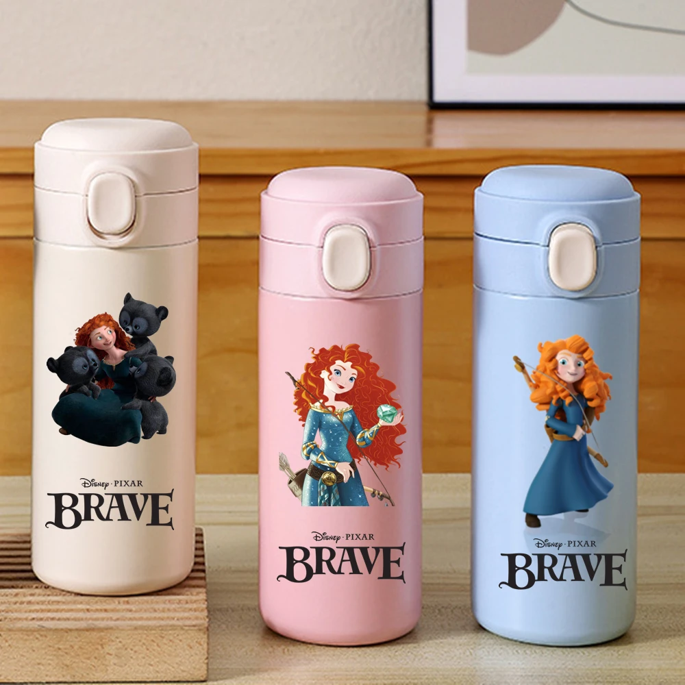 320/420ML Disney Cartoon Brave Stainless Steel Water Cup Vacuum Thermos Cup Travel Portable Insulated Bottle Kids Drinking Cup