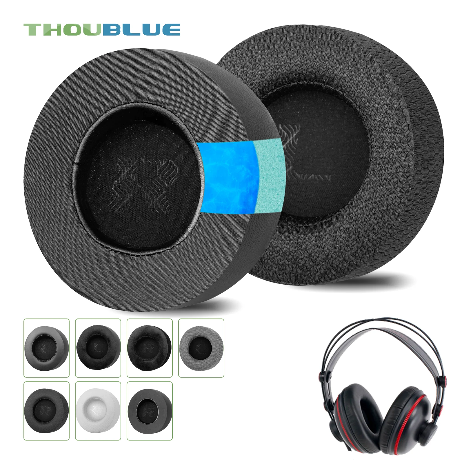 THOUBLUE Replacement Ear Pad for Superlux HD662 HD681 HD668B HD681B HD681EVO HD681F Headphones Earpads Earmuffs Cushion Cover