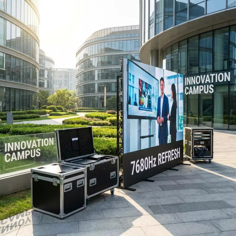 Commercial outdoor LED display P5 P6 8K sunlight readable IP65 waterproof self-standing advertising column