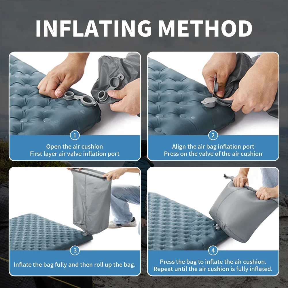 Naturehike Inflatable Mattress R3.2 R3.5 Air Bed Outdoor Camping Travel Ultralight Portable Moisture-proof Mat Sleeping Pad