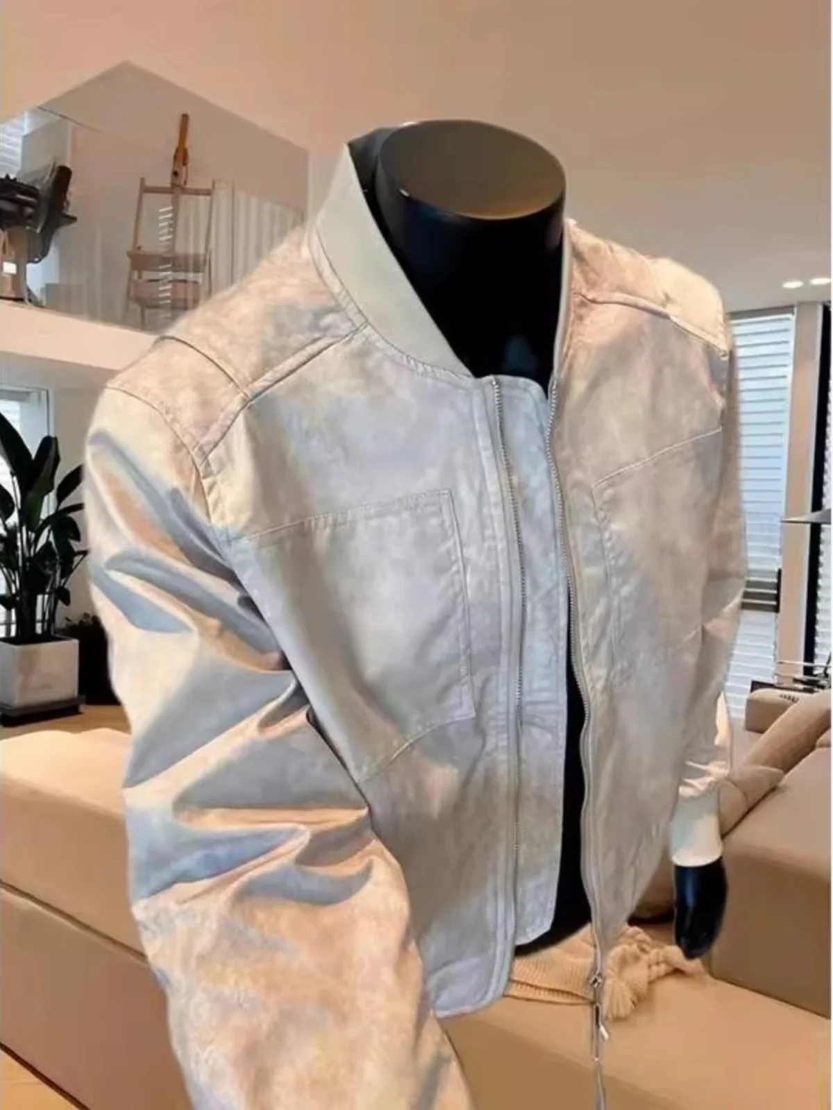 

Мужская рабочая одежда свободного кроя American Sle, джет, весенне-осенняя модная бейсбольная куртка Cleanfit, молодежная верхняя одежда