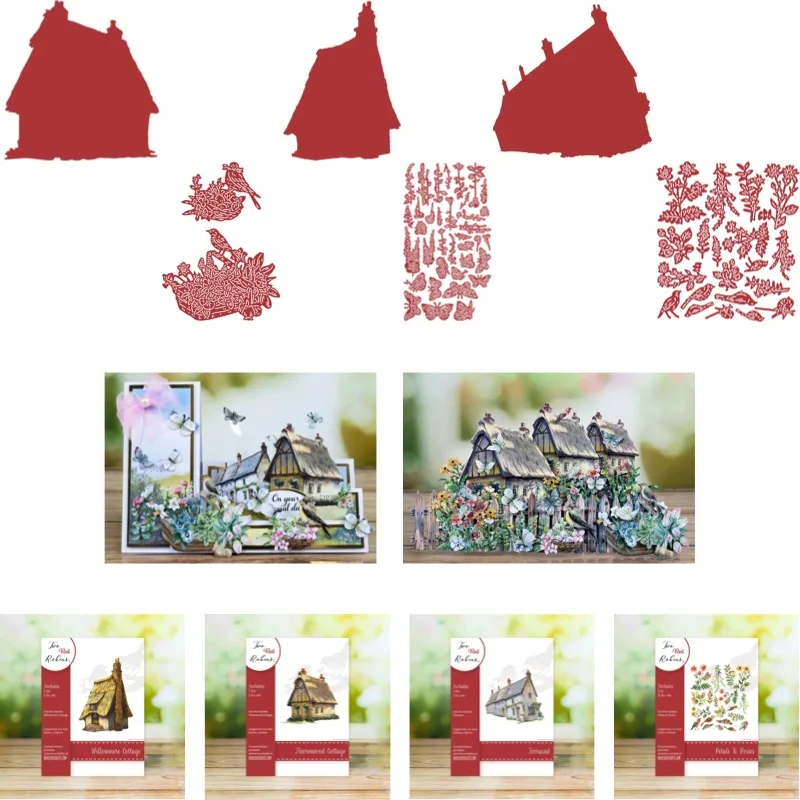 The Little Bird Stands Next to Its Nest Cutting Dies Scrapbook Diary Decoration Stencil Embossing Template DIY Greeting Card