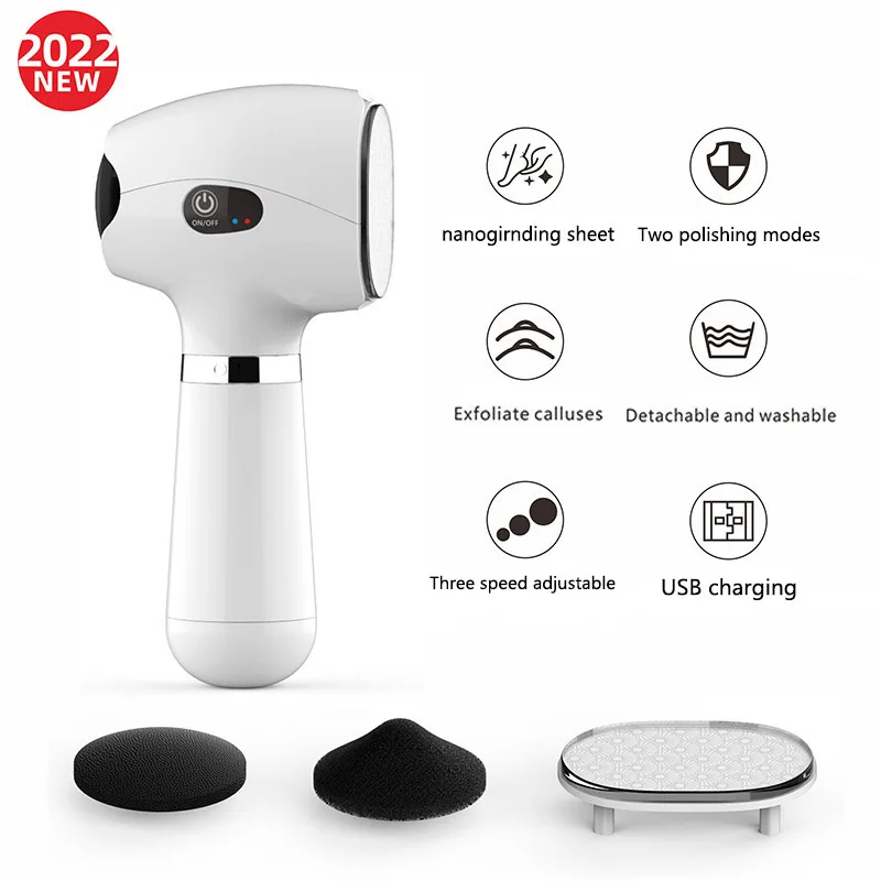 2022 NEW Pedicure Tools Nanoglass Skin Care Electric Foot File Dead Skin Callus Remover USB Foot Grinde Machine Foot Care Tool