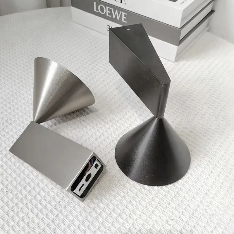 

Italian Minimalist aluminum conical geometric bedside wall lamp warm wall lamp for living room dining room corridor and hallway