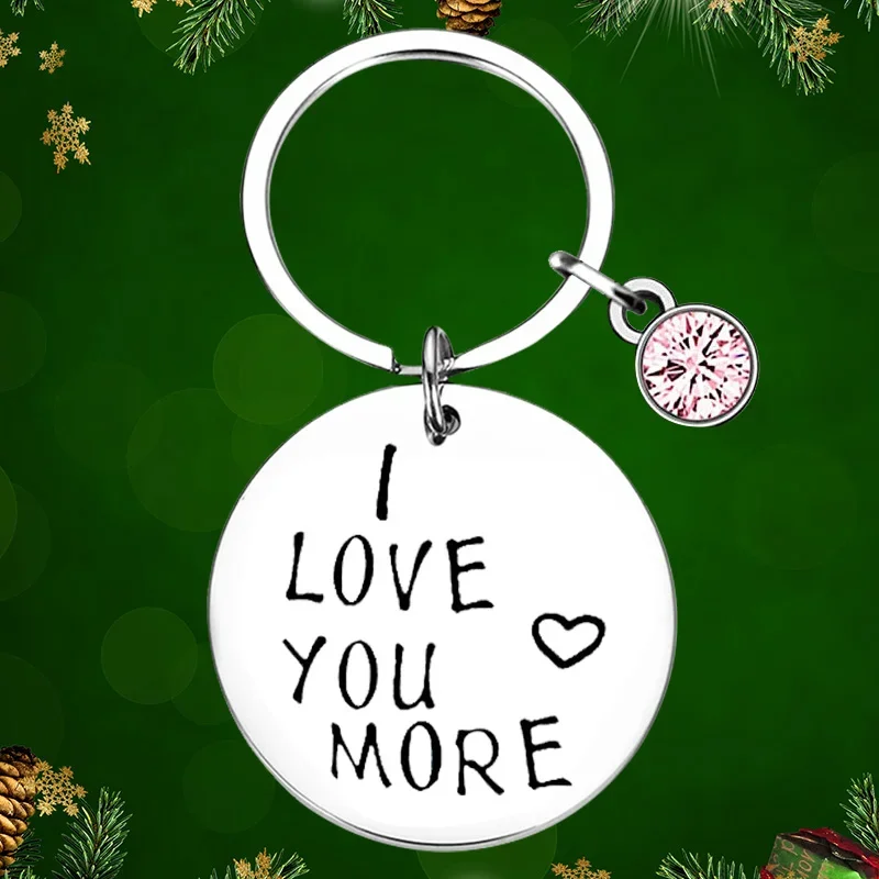 I Love You More Keychain Pendant Valentine's Day Key Chains Lovers Gift