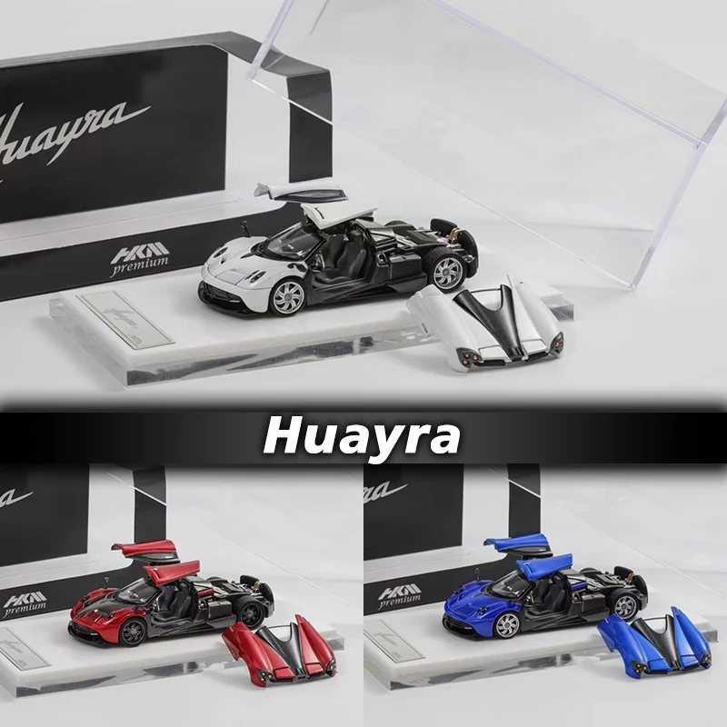 HKM In Stock 1:64 Huayra Coupe Full Open Door Diecast Diorama Car Model Collection Miniature Toys