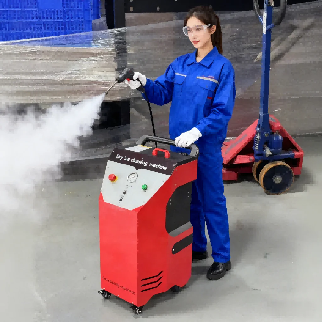 آلة تفجير الثلج الجاف المحمولة آلة نفث الجليد الجاف سعر المصنع مباشرة عالية الأداء لإزالة الصدأ المعدني