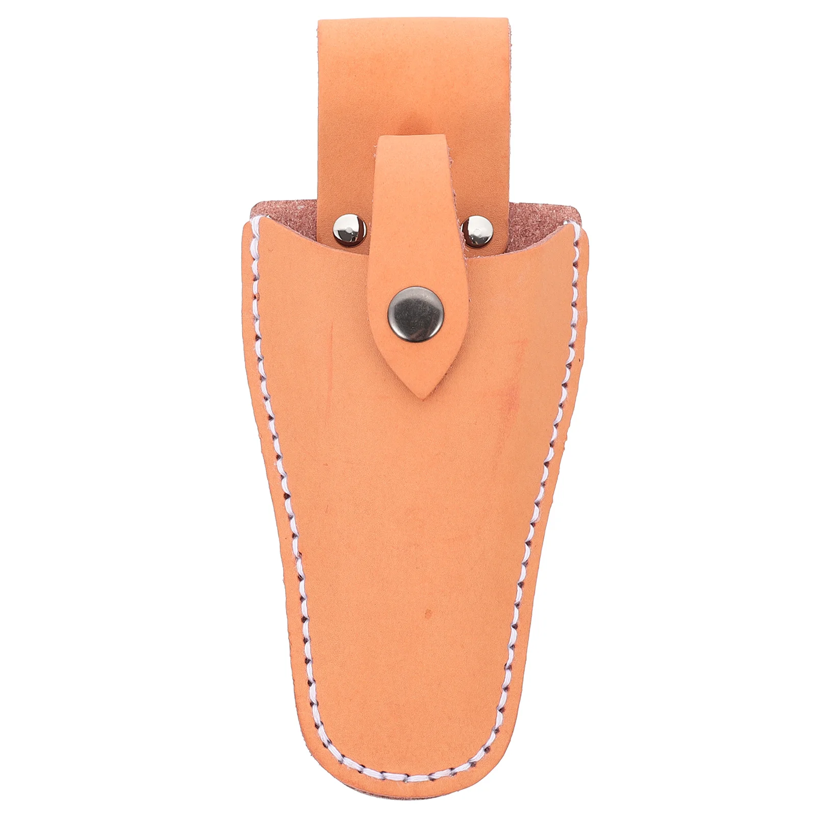 

Gardening Pruning Shears Tool Bag Durable Cattlehide Orange Scabbard Pliers Hairdressing Scissors Storage Pouch Belt Attachment