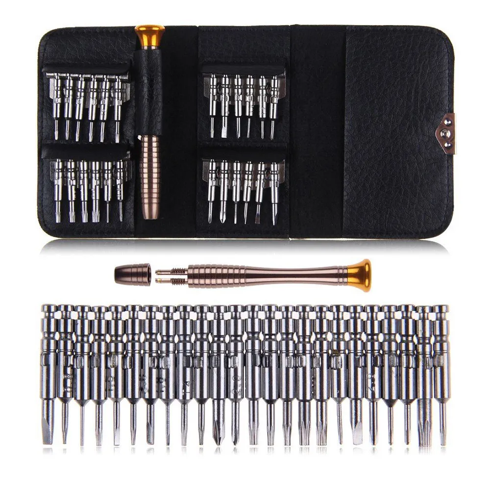 25 in 1 Precision Screwdriver Set for Smartphones Electronics Repair Tool Kit Lightweight Portable Anti Slip