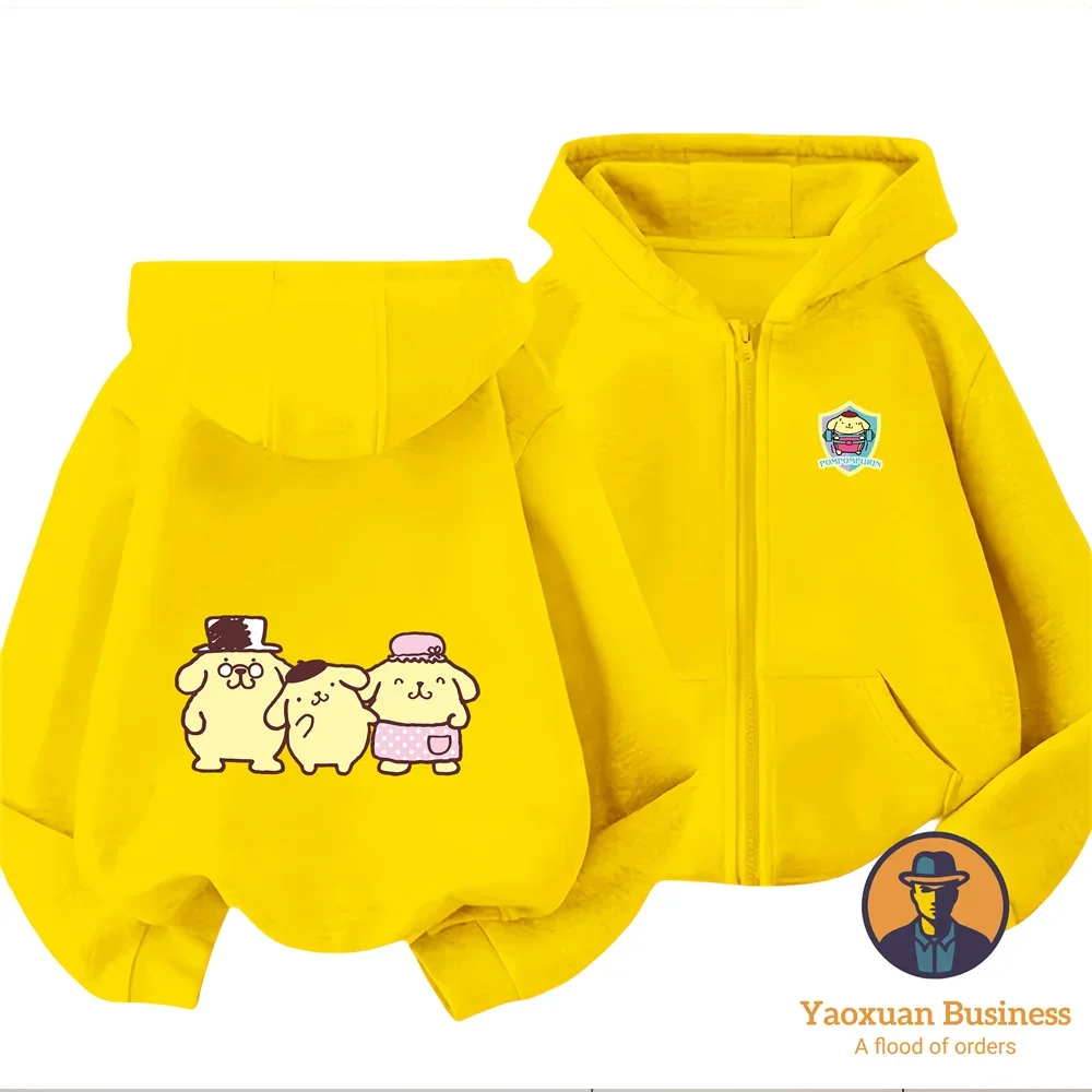 

2 14Y Art Graphic Zip Up Hoodie 2 14Y Pure Cotton Pom Pom Purin Autumn Winter Leisure Wear